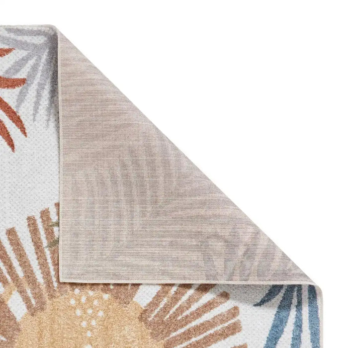 Think Rugs vida washable lion Grey, Beige Bedroom  Washable Rug.