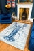 Woven Edge natural world lobster Blue, Grey Living Room Wool Rug.