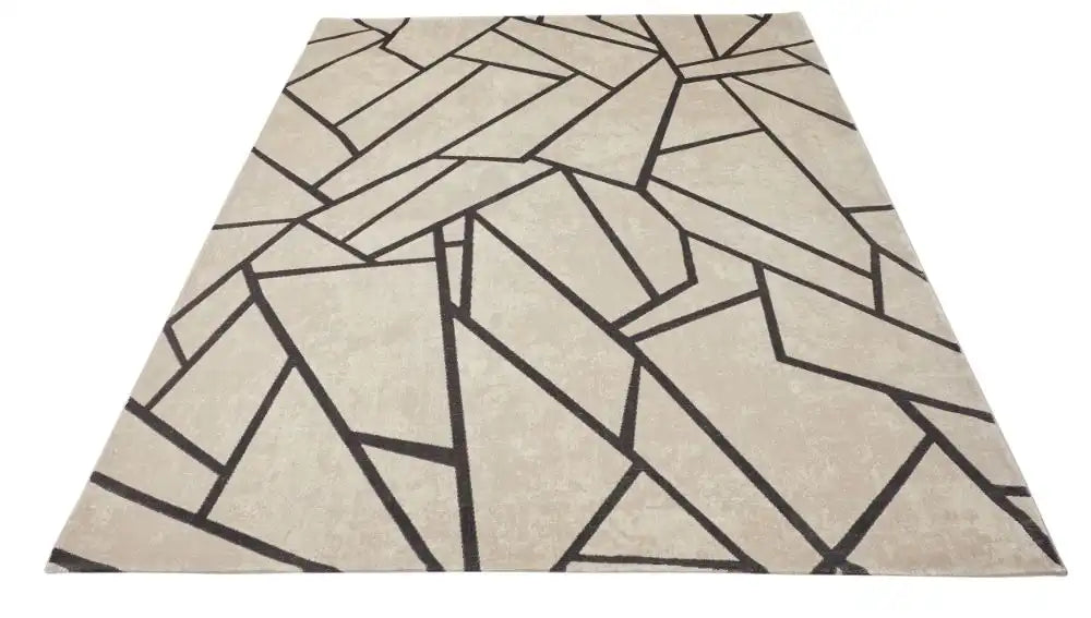 Concept Looms lugano lug06 light grey anthracite Grey Living Room Geometric Rug.