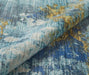 Concept Looms lux washable lux04 blue gold Blue, Yellow Living Room Washable Rug.