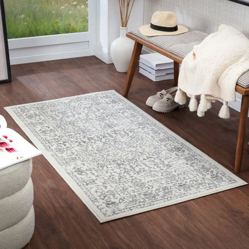Surya rom margaux 2300 white Ivory Living Room  Rug.