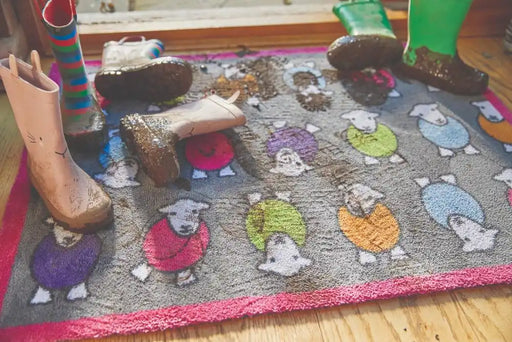 Hug Rug herdy marra herdy pink Multicoloured, Pink Outdoor  Washable Rug.