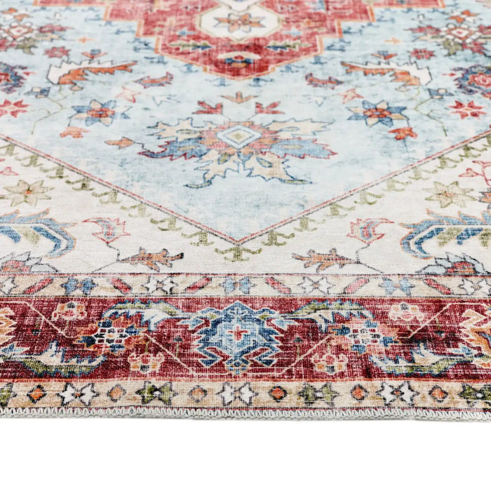 Origins washable soho marrakesh multi Multicoloured, Red Living Room Geometric Rug.