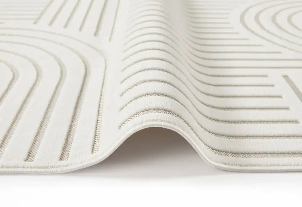 Concept Looms maze maz106 ivory Ivory Living Room Geometric Rug.