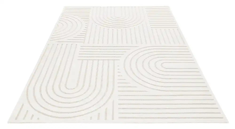 Concept Looms maze maz106 ivory Ivory Living Room Geometric Rug.