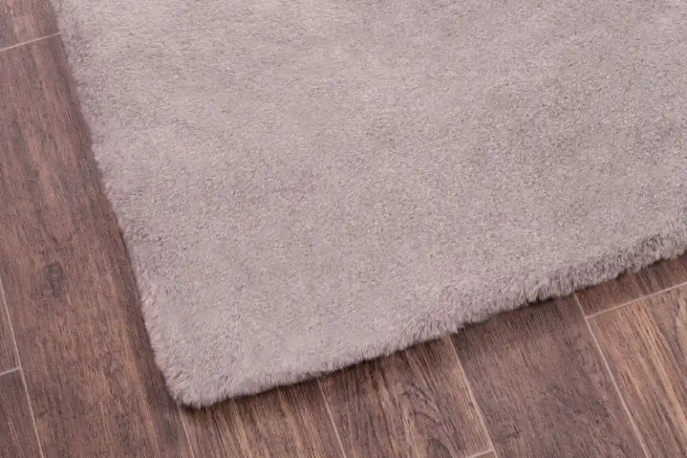 HMC tipped luxe fur mink Brown Living Room Shaggy Rug.