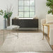 Nourison modern comfort mnc01 ivory black Black, Ivory Living Room  Rug.