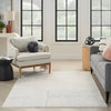 Nourison modern comfort mnc02 ivory black Black, Ivory Living Room  Rug.