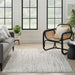 Nourison modern comfort mnc03 ivory black Black, Ivory Living Room  Rug.