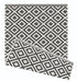 Likewise Matting duo weave indoor outdoor modern geo black Black, Ivory Outdoor  Flat Weave Rug.