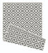 Likewise Matting duo weave indoor outdoor modern geo grey Grey Outdoor  Flat Weave Rug.