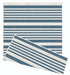 Likewise Matting duo weave indoor outdoor modern stripes ocean Blue, Ivory Outdoor  Flat Weave Rug.
