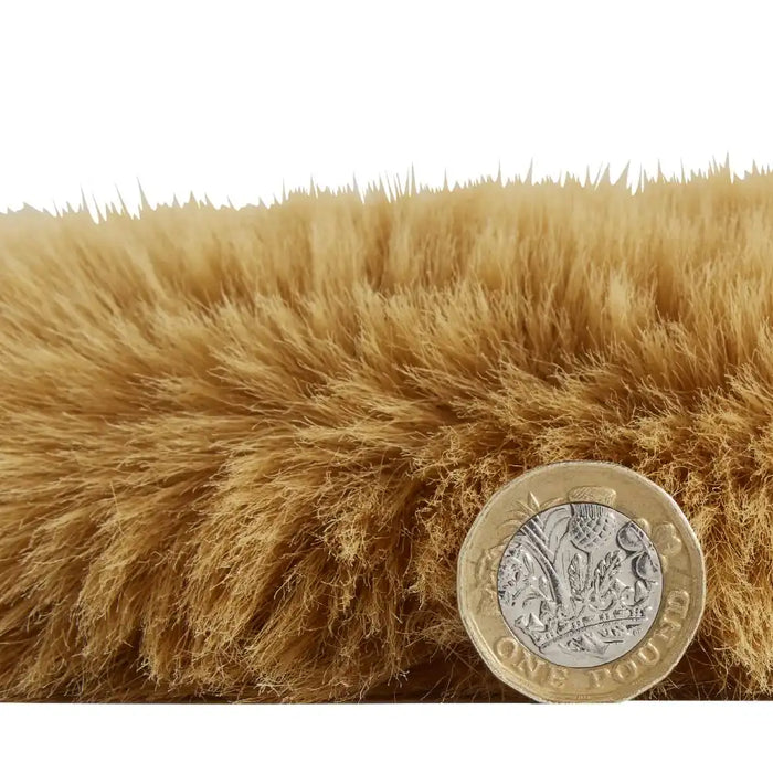 Think Rugs super teddy sheepskin mustard Yellow Living Room Shaggy Rug.