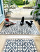 My Mats nylon indoor my harlequin tile blue Blue, Ivory Kitchen  Washable Rug.
