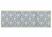 My Mats nylon indoor my harlequin tile blue Blue, Ivory Kitchen  Washable Rug.
