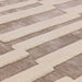 Asiatic valley natural ivory tile Beige, Ivory Living Room Geometric Rug.