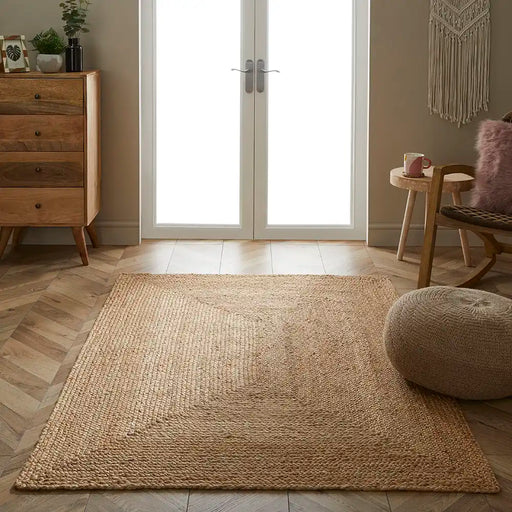 Esselle stockport natural Beige Living Room Natural Fibre Rug.