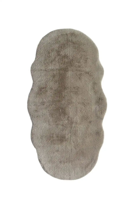 Homemaker luxury faux fur natural Beige Living Room Shaggy Rug.