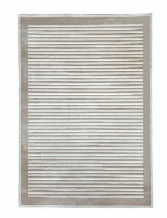 Origins belgrade natural Beige Living Room Geometric Rug.