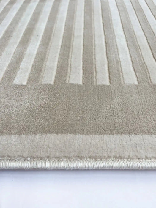 Origins belgrade natural Beige Living Room Geometric Rug.