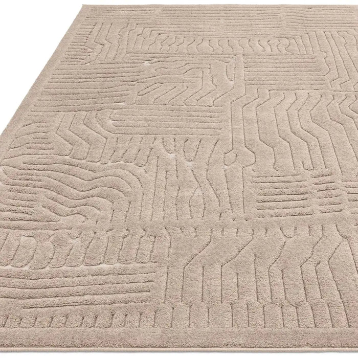 Asiatic valley natural route Beige Living Room Geometric Rug.