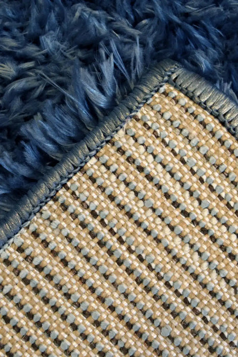 Homemaker lagom navy Blue, Navy Living Room Shaggy Rug.