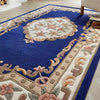 Origins shensi navy Blue, Navy Living Room Wool Rug.