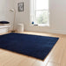 Think Rugs lux shaggy navy Blue, Navy Living Room Shaggy Rug.