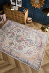 Origins vogue navy rust Blue, Orange, Navy Living Room  Rug.
