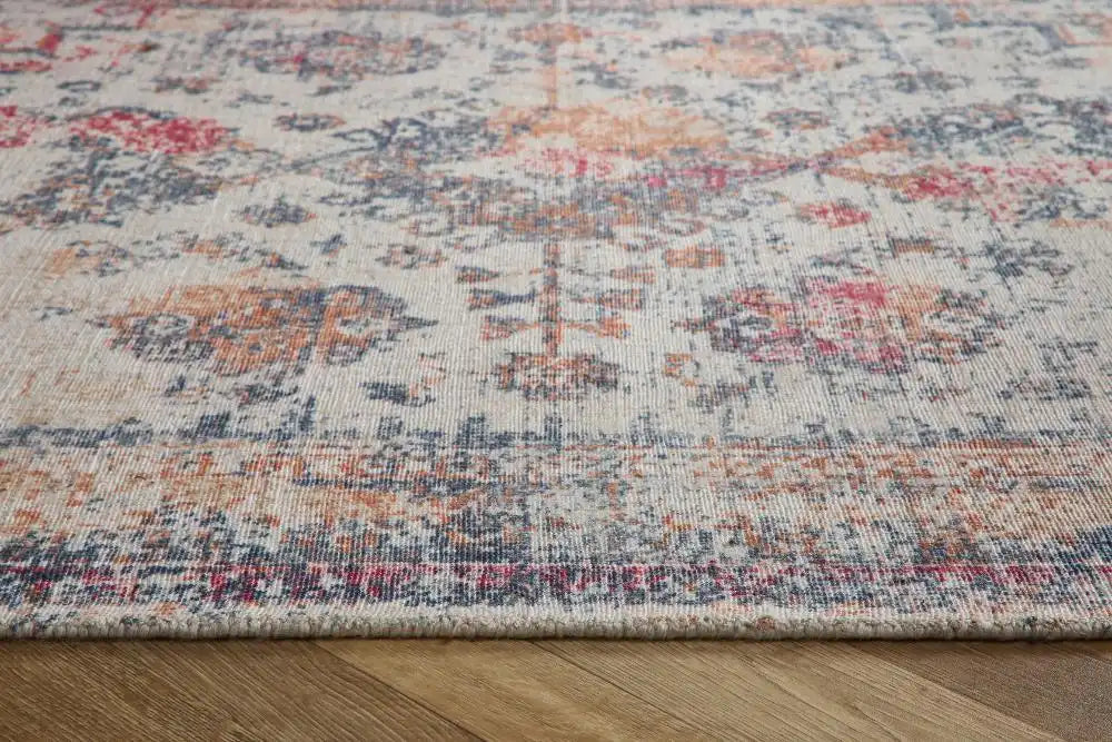 Origins vogue navy rust Blue, Orange, Navy Living Room  Rug.