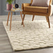 Origins basket weave 3d new ivory Ivory Living Room Wool Rug.