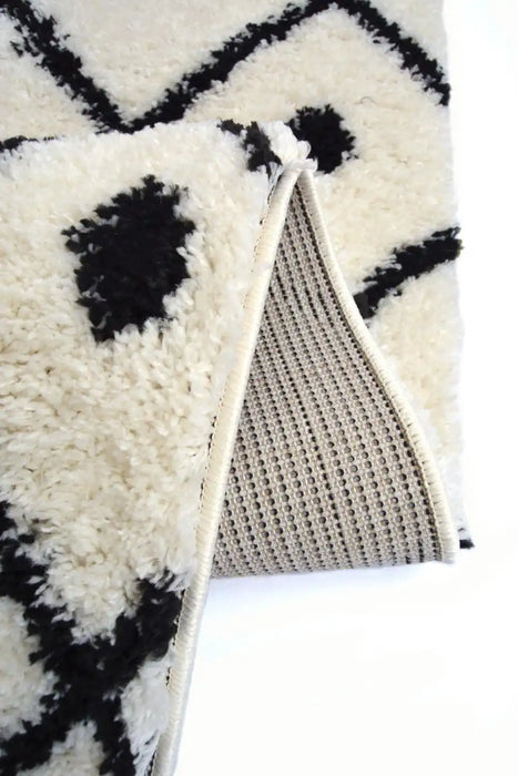 Homemaker snug melrose nomadic white Black, Ivory Living Room Geometric Rug.
