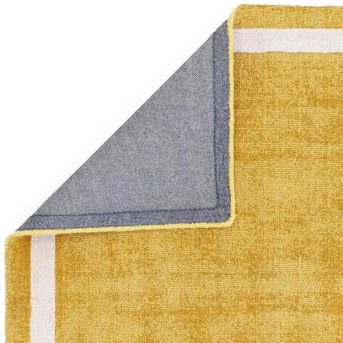 Asiatic albi ochre Yellow Living Room Wool Rug.