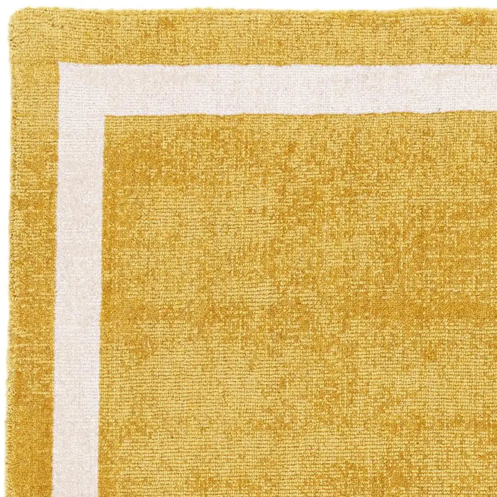 Asiatic albi ochre Yellow Living Room Wool Rug.