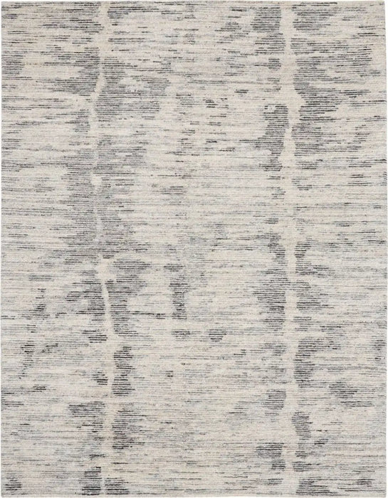 Nourison ocean ocp03 cream charcoal Grey, Ivory Living Room Wool Rug.