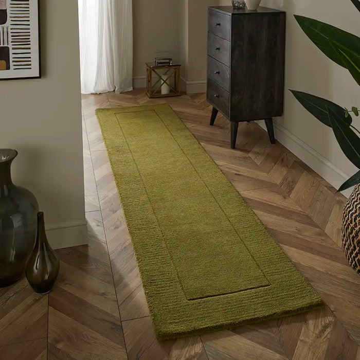 Esselle mayfair esme olive Green Living Room Wool Rug.