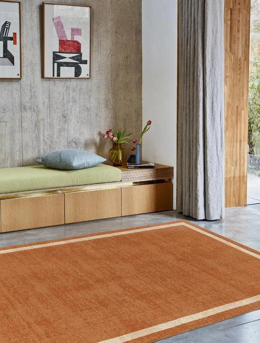 Asiatic albi orange Orange Living Room Wool Rug.