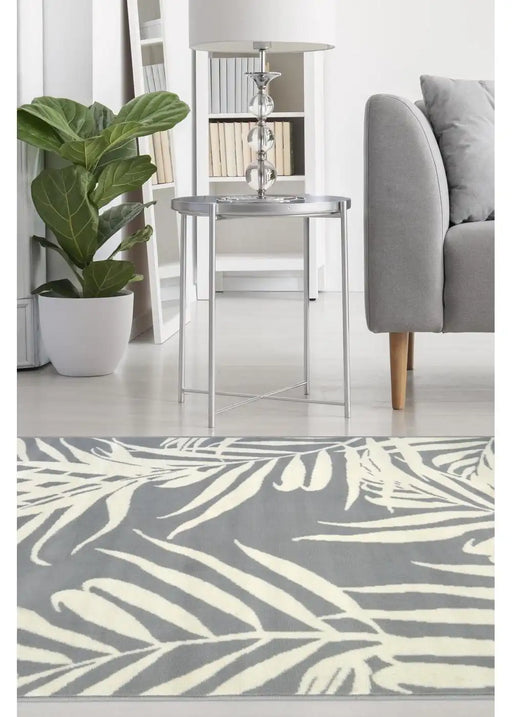 Homemaker maestro organic leaf grey Grey Living Room  Rug.