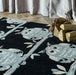 Woven Edge natural world owl Grey, Black Living Room Wool Rug.