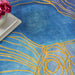 Nourison prismatic prs32 blue gold Blue, Multicoloured Living Room Wool Rug.