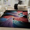 Nourison prismatic prs34 black Black, Multicoloured Living Room Wool Rug.