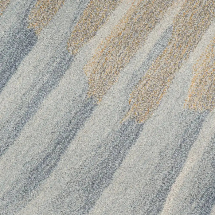 Nourison prismatic prs35 sand Beige Living Room Wool Rug.
