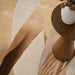 Nourison prismatic prs35 sand Beige Living Room Wool Rug.