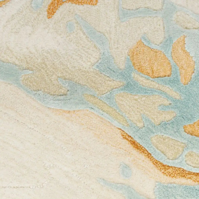 Nourison prismatic prs36 sand blue Brown, Beige Living Room Wool Rug.