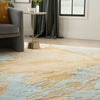 Nourison prismatic prs36 sand blue Brown, Beige Living Room Wool Rug.
