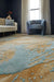 Nourison prismatic prs36 sand blue Brown, Beige Living Room Wool Rug.