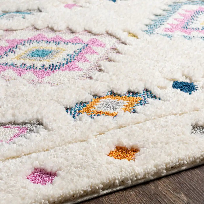 Surya lof pukyu 2300 multicolored Ivory, Multicoloured Living Room Shaggy Rug.