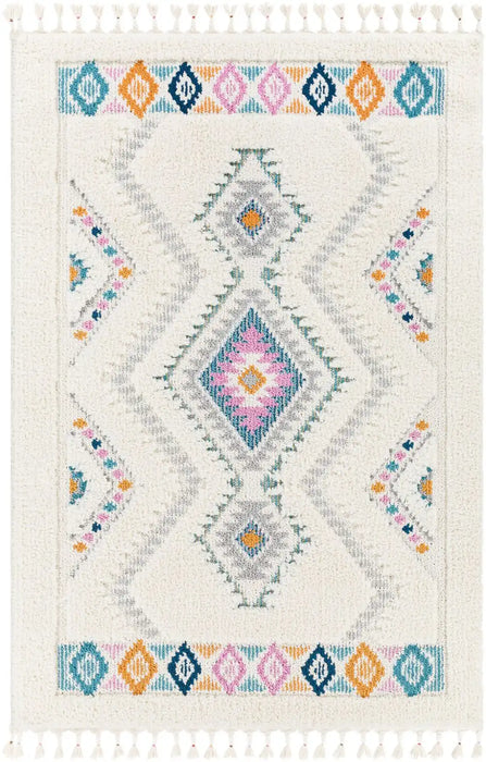 Surya lof pukyu 2301 multicolored Ivory Living Room Shaggy Rug.