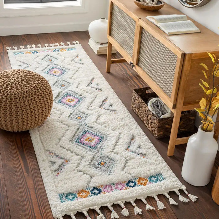 Surya lof pukyu 2301 multicolored Ivory Living Room Shaggy Rug.