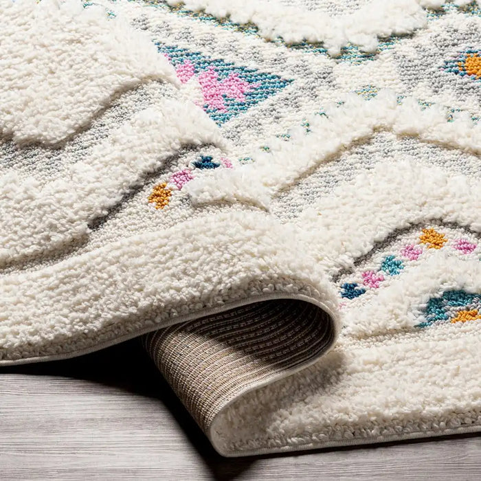 Surya lof pukyu 2301 multicolored Ivory Living Room Shaggy Rug.